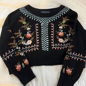 French connection embroidered sweater